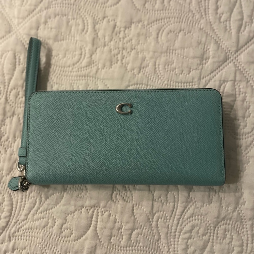 C Blue Leather Wallets Modern Design